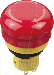 ID AB6E3BV02PTRM - Not-Aus-Schalter X6, 30 mm, 2 NC