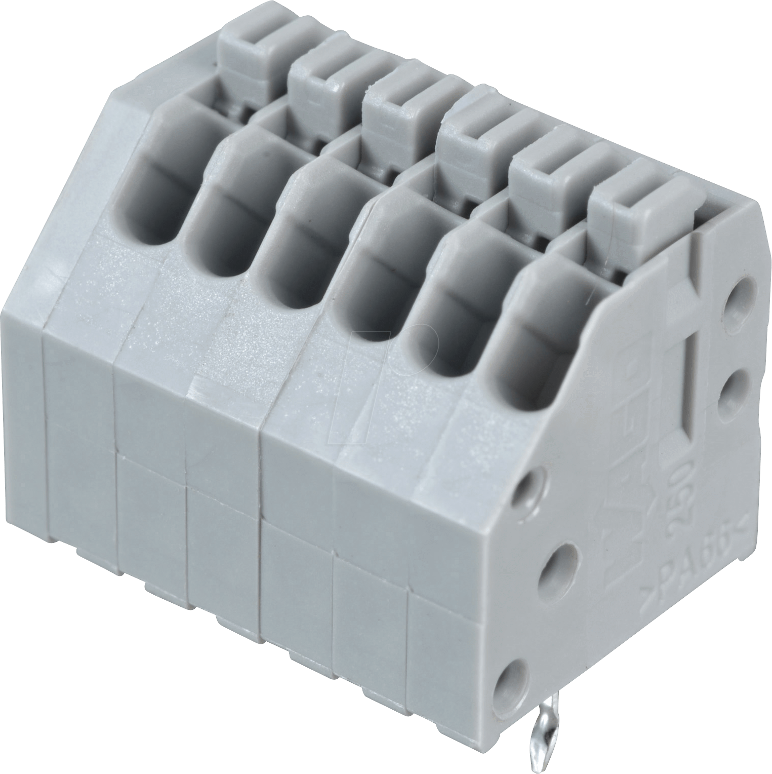 WAGO 250-406 - Klemmleiste mit Betätigungsdrückern, RM 2,5 mm, 4A, 6-pol