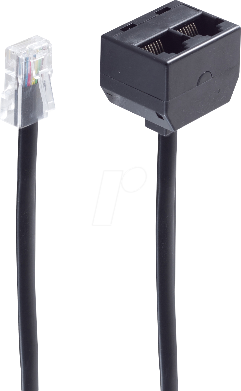 SHVP BS71233-8 - Western-Stecker 8/8 > 2x Buchse, 100 Ohm, 0,1m