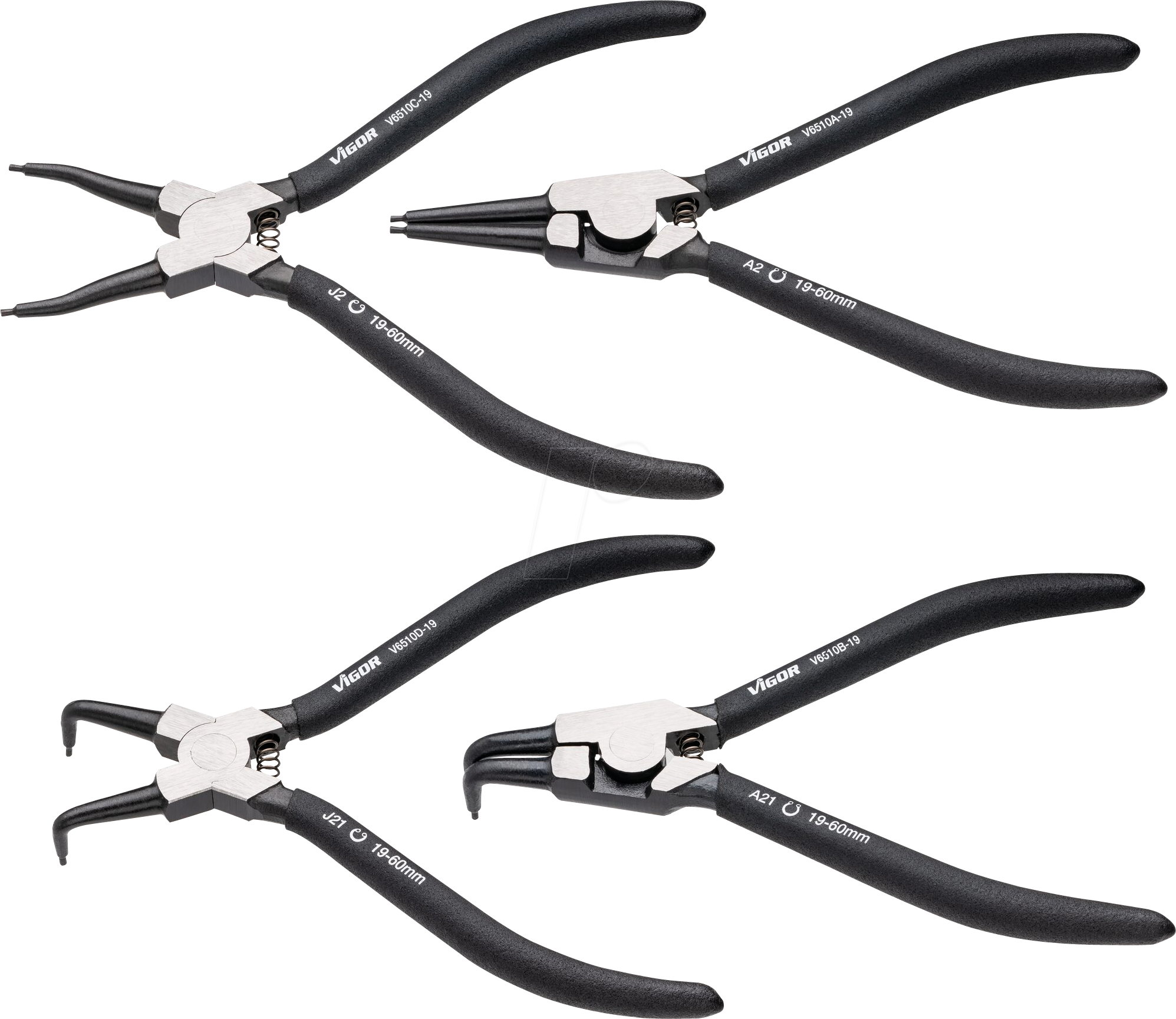 VI 6510-19/4 - Sicherungsringzangen Satz, 180 mm