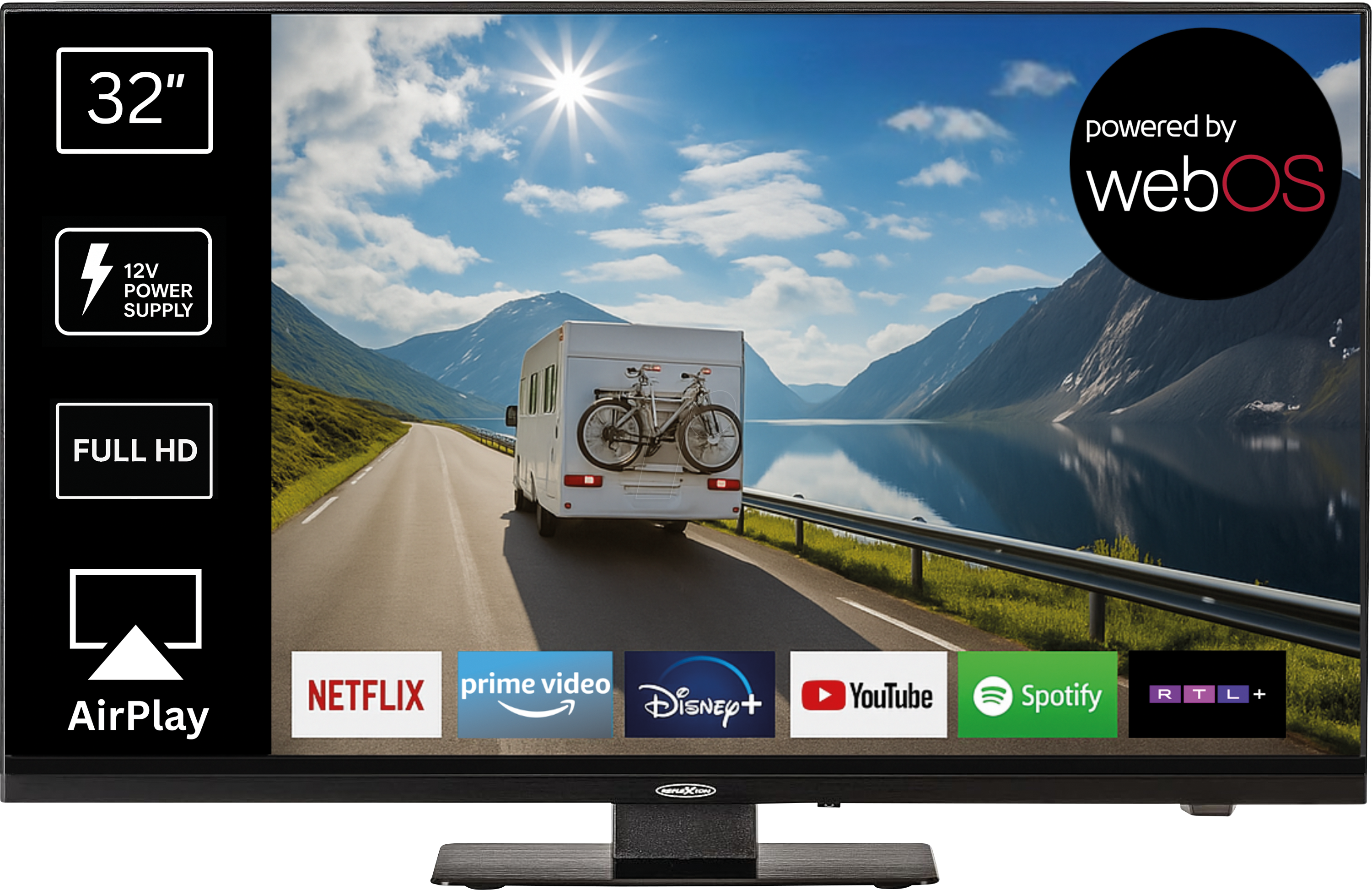 RXN LDDX32IBT - Smart LED-TV, 32'', mit DVD-Player