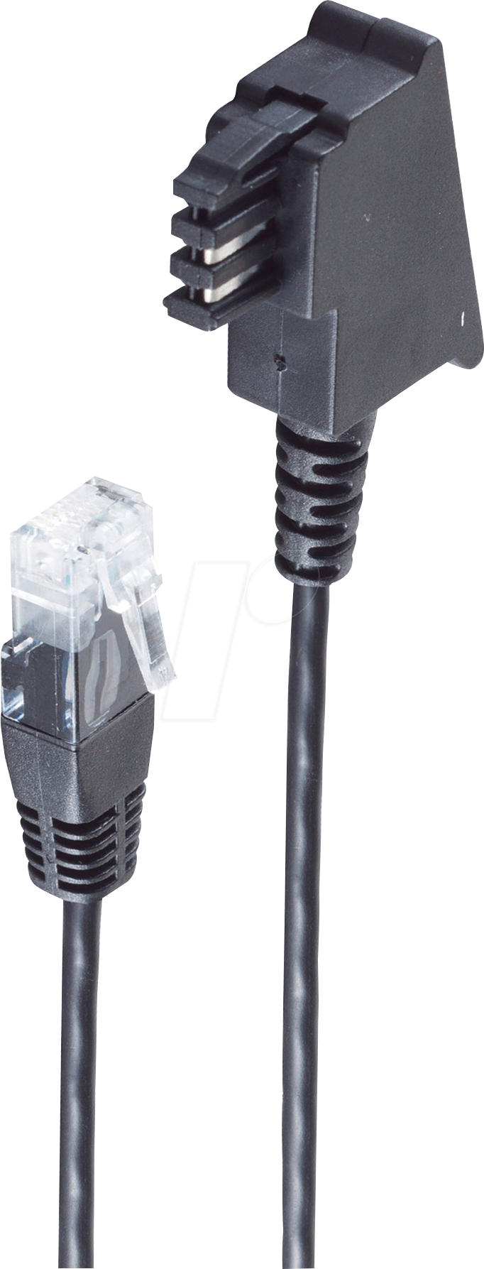 Thumbnail - SHVP BS12-09015 - TAE-F Stecker auf RJ45 Stecker, schwarz, 0,5m