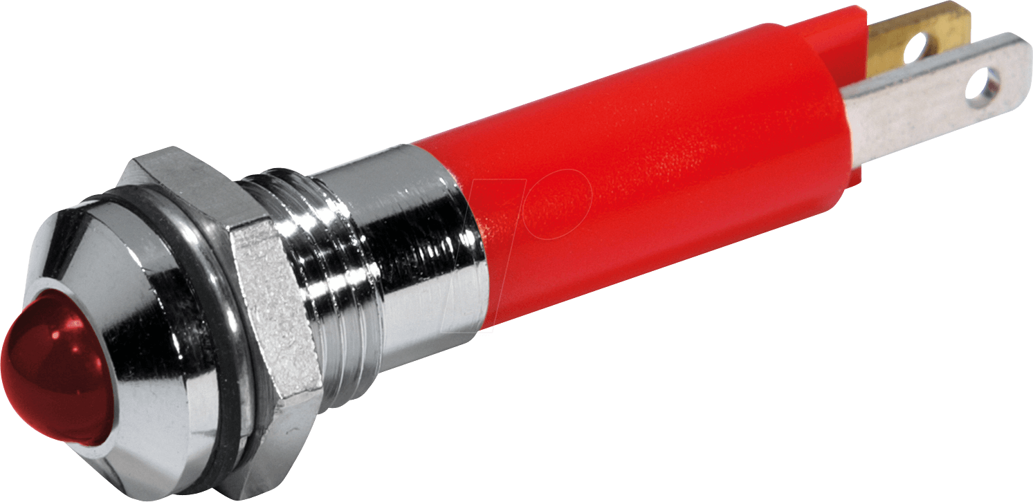 Thumbnail - 19060353 - LED-Signalleuchte, rot blinkend, 24 VDC, Ø8 mm, 80 mcd