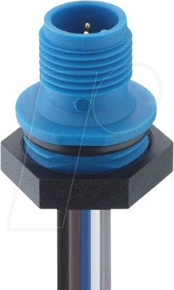 LUT 1230-04-104 - Einbausteckverbinder, M12, 4 pol, Stecker, blau