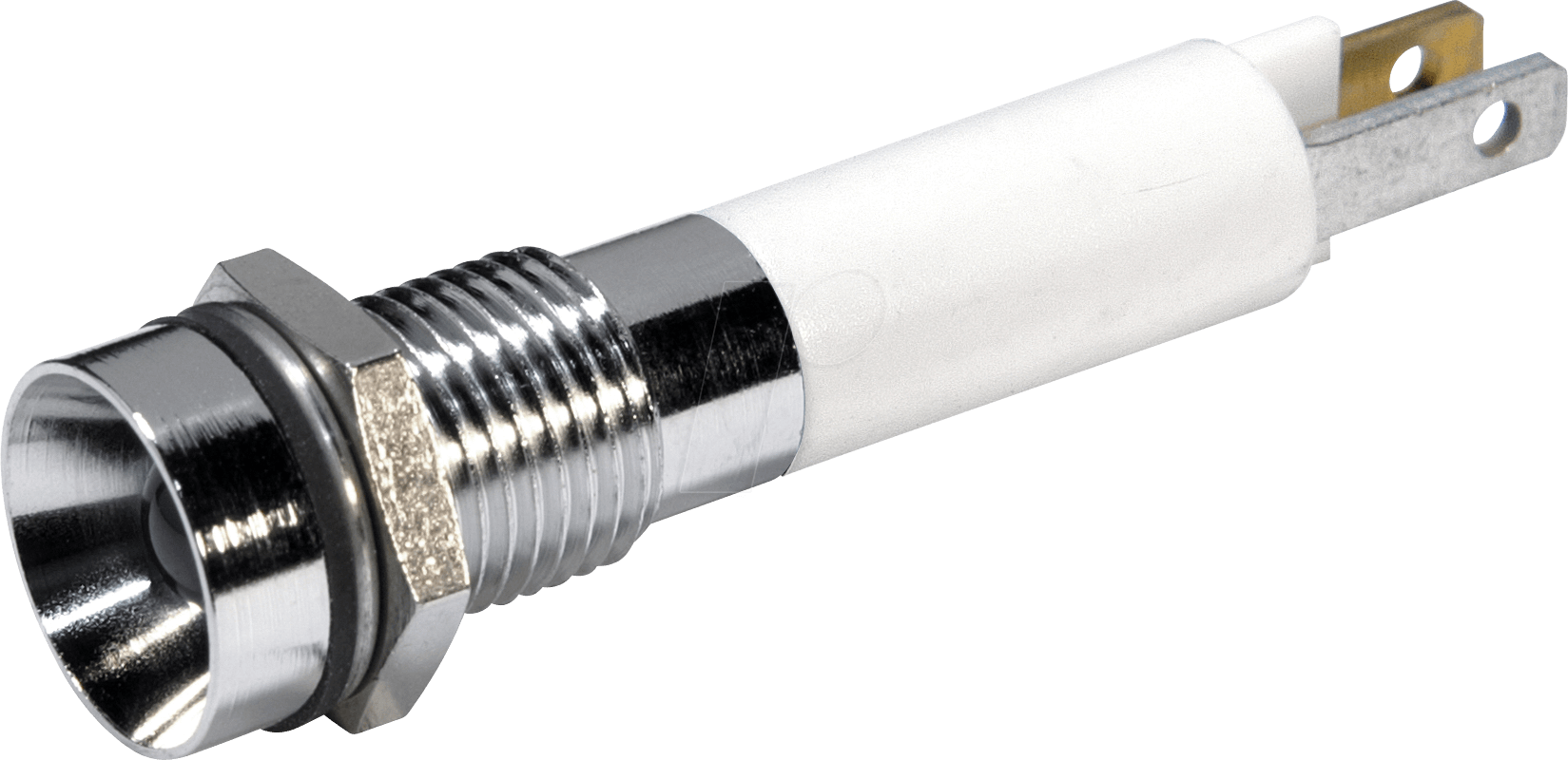 1909025W - LED-Signalleuchte, weiß - ultrahell, 12 VAC/VDC, Ø8 mm, 1000 mcd