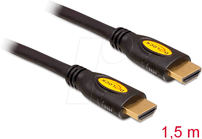 Thumbnail - DELOCK 83738 - Kabel HDMI A Stecker > HDMI A Stecker Ethernet 4K 1,5 m