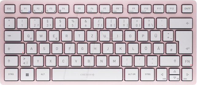 JK-7100DE-19 - Tastatur, Bluetooth, rosa, kompakt, DE