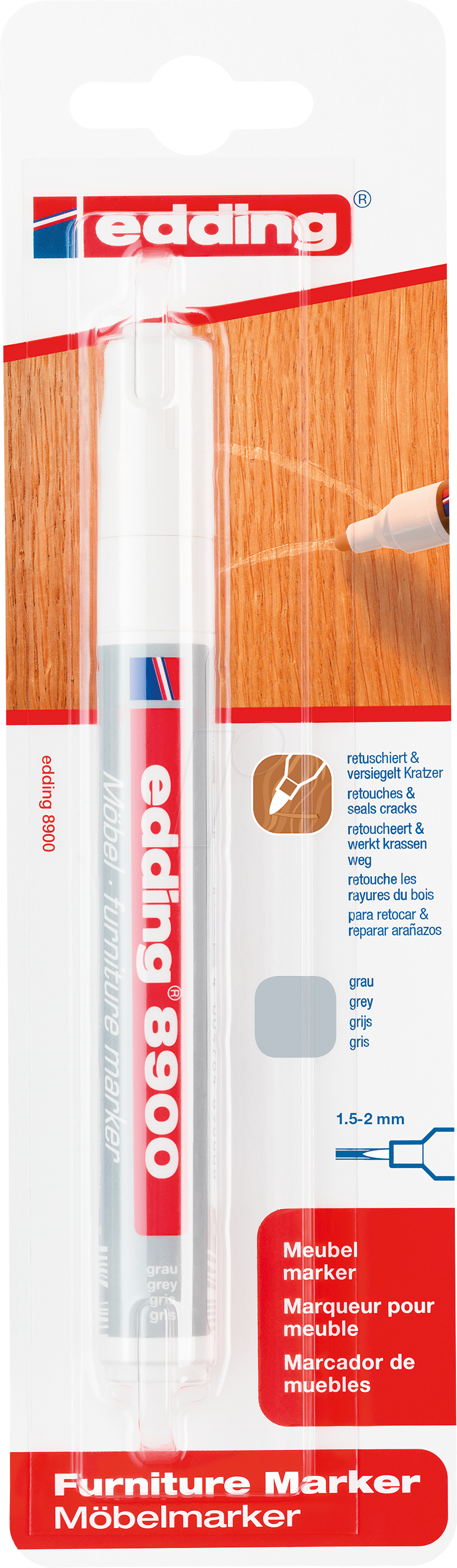 EDDING 8900-4012 - Möbelmarker grau