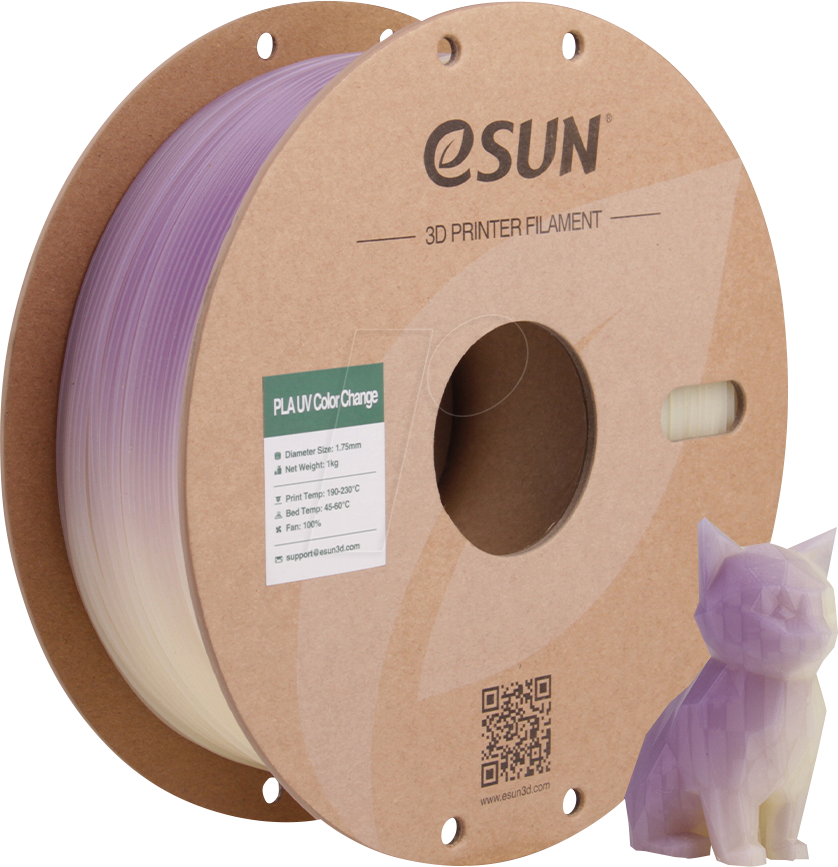 ESUN 72215603 - Filament, PLA-UV, 1,75 mm, lila, 1 kg