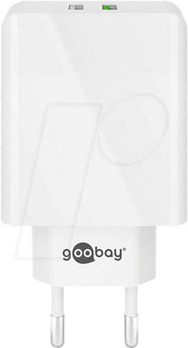 GOOBAY 44957 - USB-Ladegerät, 5-12 V, 3 A, QC 3.0, 28 W, weiß