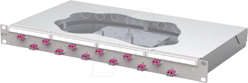 BTR 1504577512-F - OpDAT 19'', 1HE LWL-Patchfeld, 12x LC-D, OM4