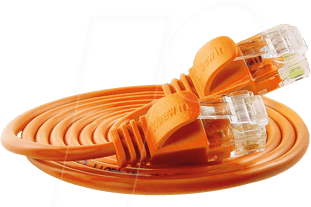 Thumbnail - SLIM UL6 1 OR - Cat.6 SLIM-Light-Kabel, U/UTP, 1 m, orange