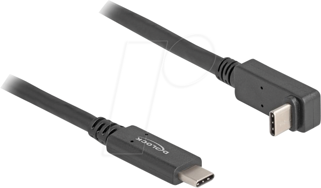 DELOCK 80034 - USB 10 Gb/s Kabel, C Stecker, gewinkelt oben/unten, 4K 60 Hz, 1