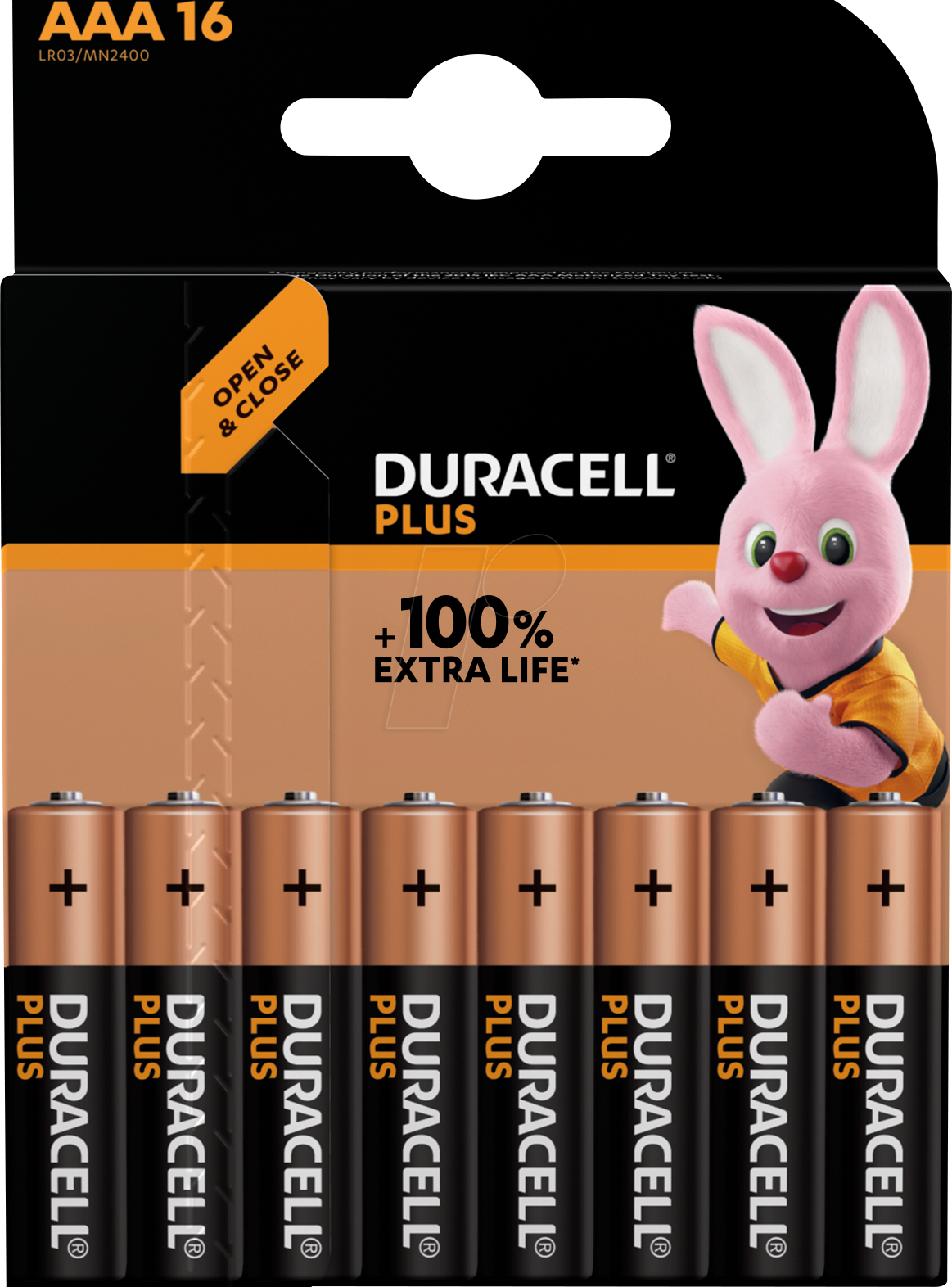 DURA PLUS AAA16 - Duracell Plus, Alkaline Batterie, AAA (Micro), 16er-Pack