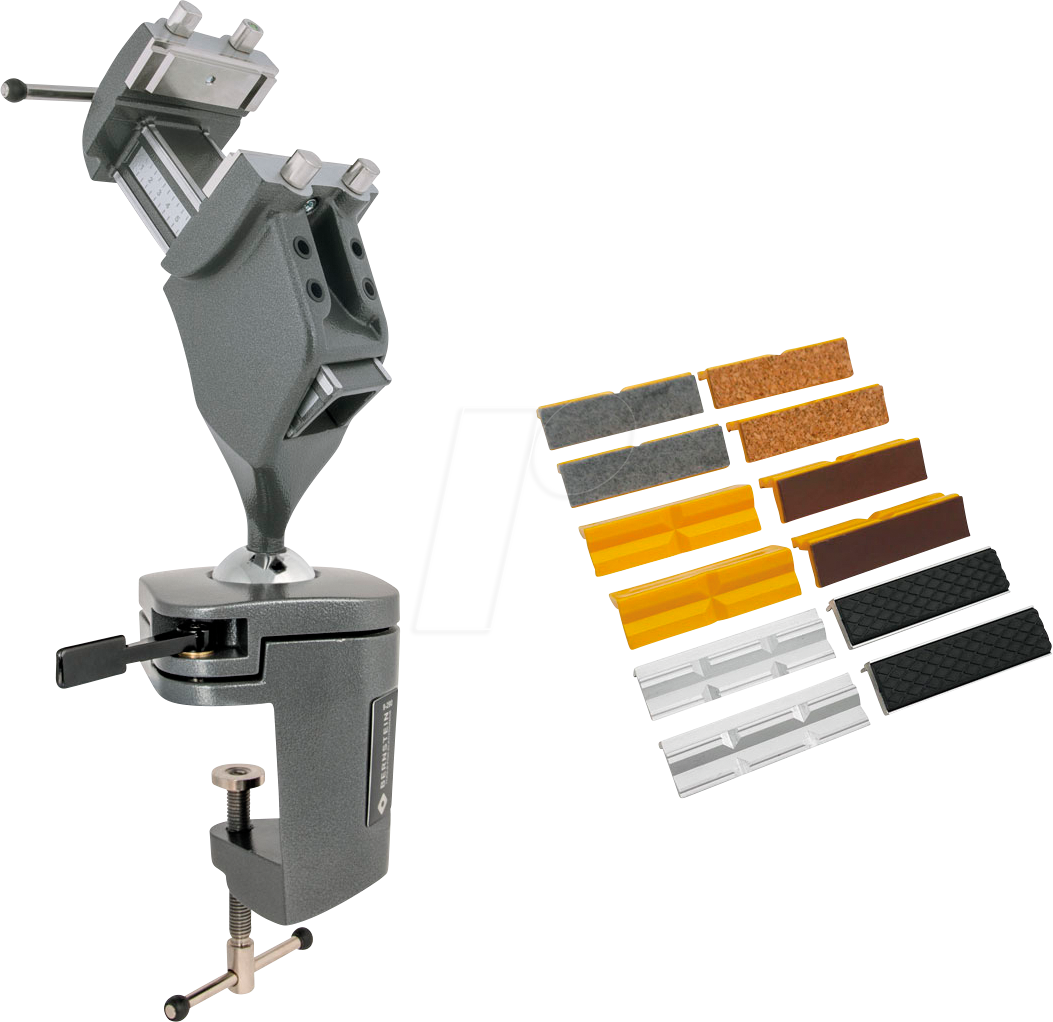 BERN 9 290 S1 - Kugelgelenk-Schraubstock SPANNFIX 4.0, mit Schonbacken