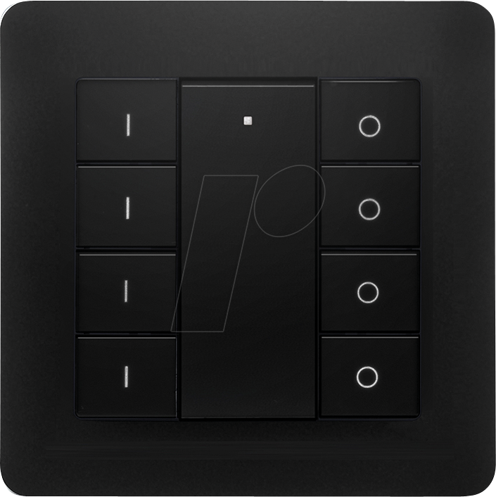ECO-DIM 10015 - Funkschalter Zigbee, schwarz, universal, 4 Gruppe