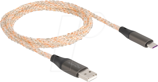 DELOCK 88164 - RGB Sync- & Ladekabel, USB-A -> USB-C 1,0 m