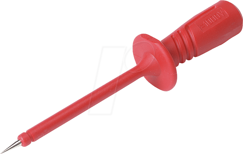 PRUEF 2600 C2 RT - Prüfspitze, 4 mm, 1000 V CAT II 1 A, rot, gesichert