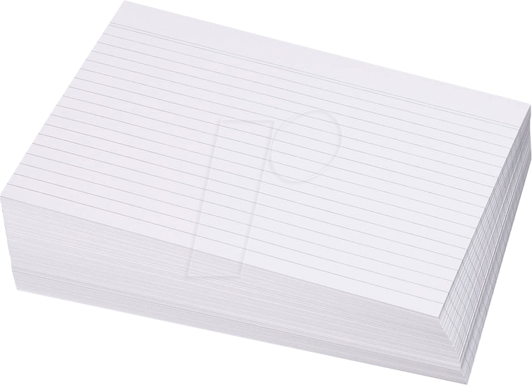 KTK A6LI WS - Karteikarten, DIN A6, liniert, weiß, 100 Stück