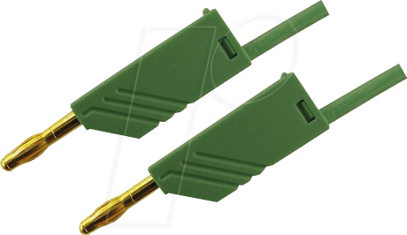 MLN 50 25 AU GN - Messleitung, 2,5 mm², 0,5 m, grün, vergoldet