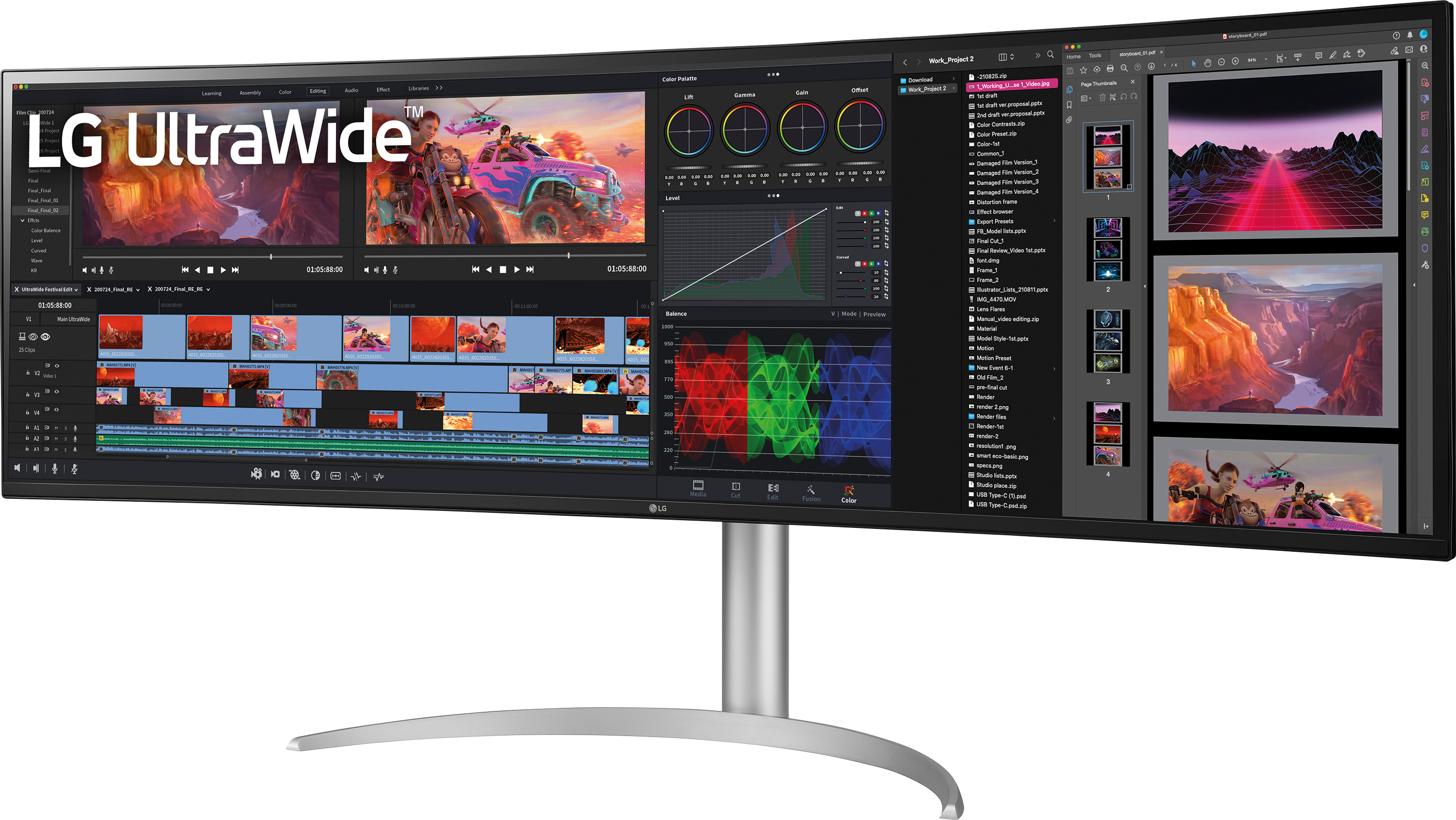Thumbnail - LG 49BQ95C-W - 125cm Curved Monitor, 1440p, USB-C, Lautsprecher