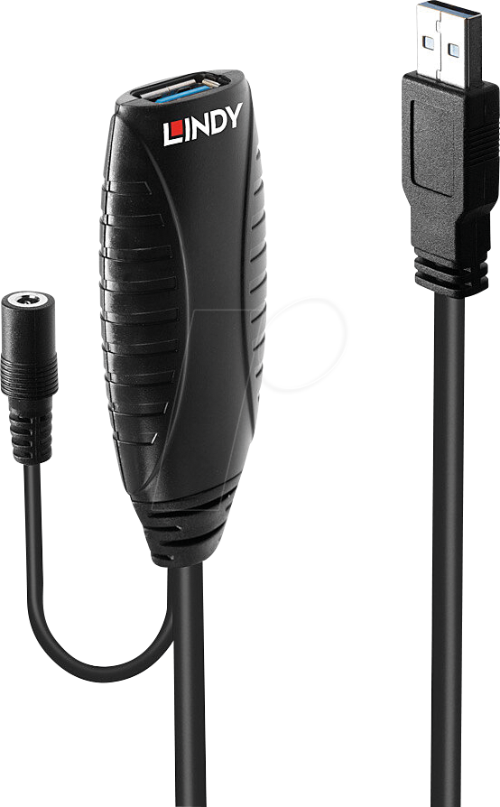 LINDY 43099 - Aktives USB 5 Gb/s-Kabel, A-Stecker > Buchse, 15 m