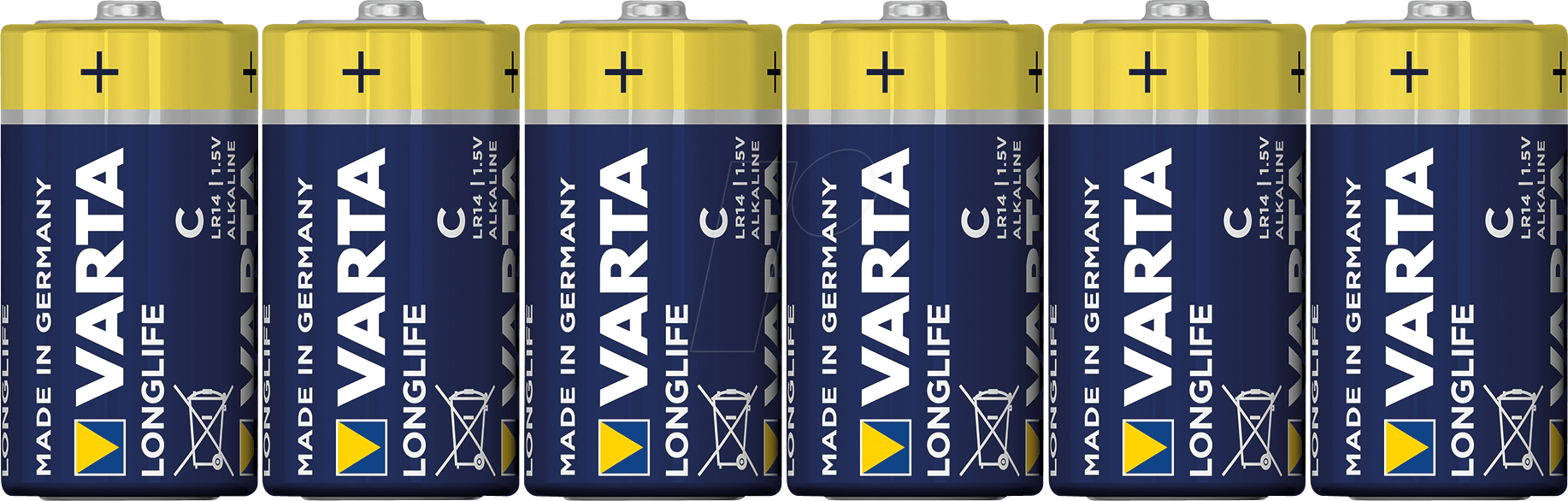 VAR LL6 BABY - Longlife Extra, Alkaline Batterie, C (Baby), 6er-Pack