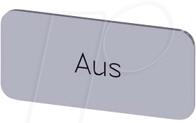 BZS SI AUS - Bezeichnungsschild, silber, AUS