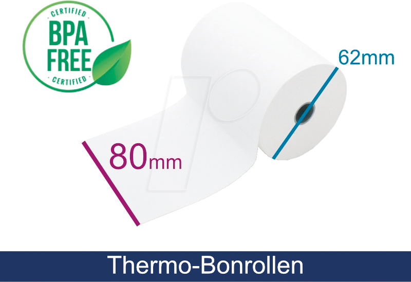 ARTD ADT806212 - Thermopapier, 80 mm, 50 m, 1er Pack