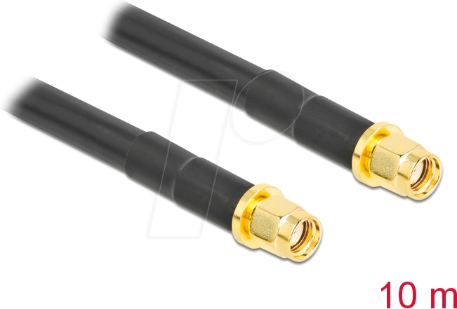 DELOCK 90456 - RP-SMA Stecker zu RP-SMA Stecker LMR/CFD300 10 m