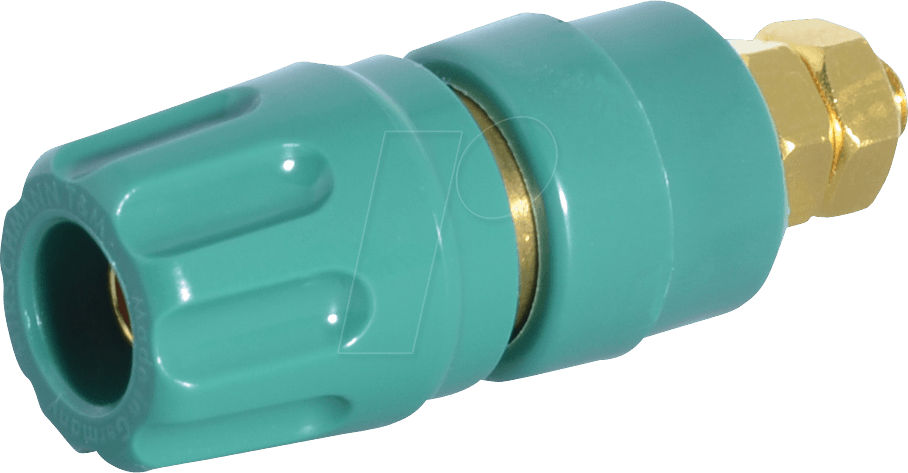 PKI 10 A AU GN - Polklemme, 4 mm, grün, vergoldet