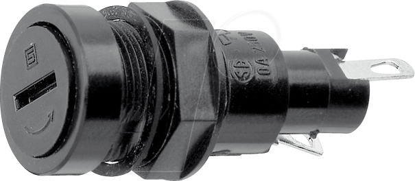 SCH 311351 - Sicherungshalter für 5 x 20 mm, 250 V, 10 A, schwarz