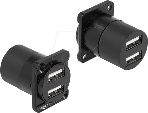 DELOCK 87812 - D-Typ Modul USB 2.0 Typ-A 2 x Buchse / 2 x Buchse