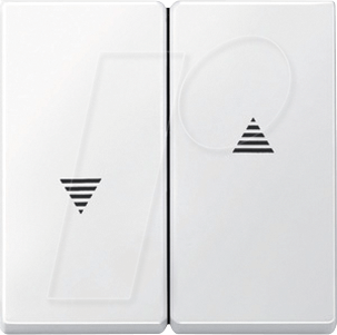 EL SM 435519 - System M, Wippe, Rollladenschalter, polarweiß, edelmatt