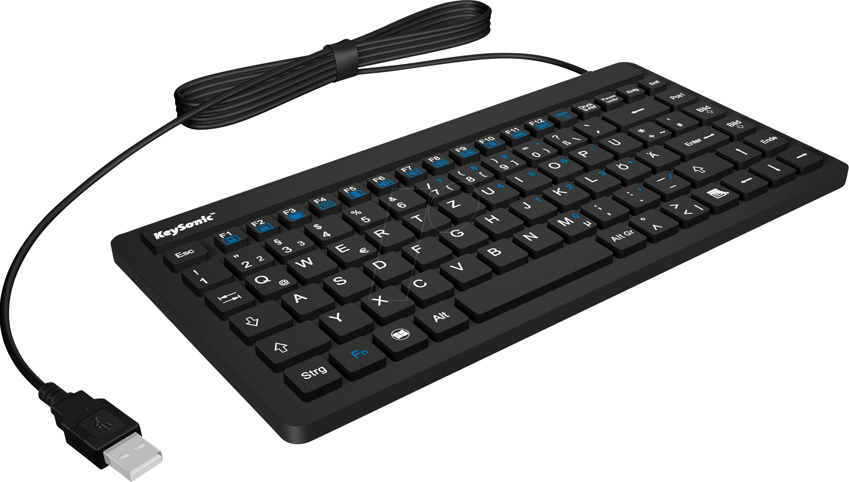 KEYSONIC 28097 - Tastatur, USB, Silikon, IP68, schwarz