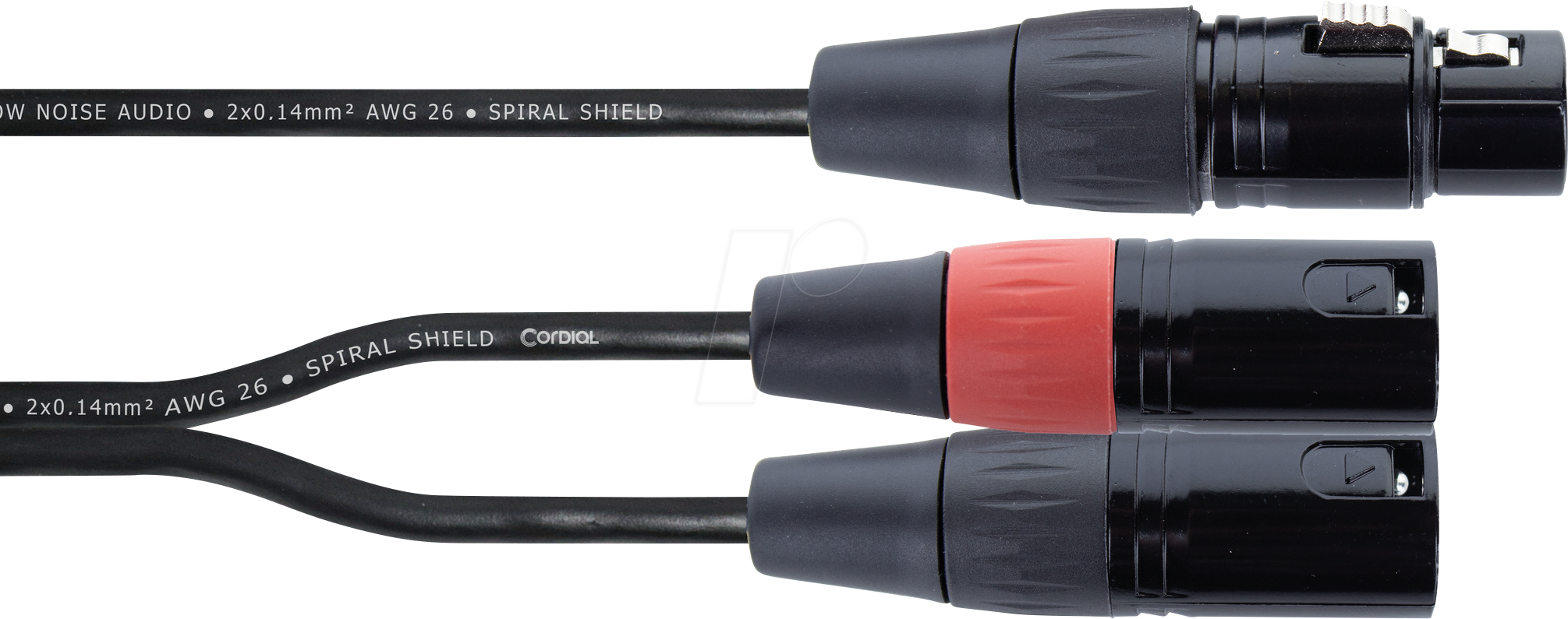 EY 0,3 FMM - Y-Adapter Kabel, 2x 3-pol XLR Stecker > 3-pol XLR Buchse, 0,3 m