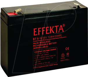 EFKTA BT6-12 - Blei-Vlies-Akku, AGM, 6V, 12 Ah