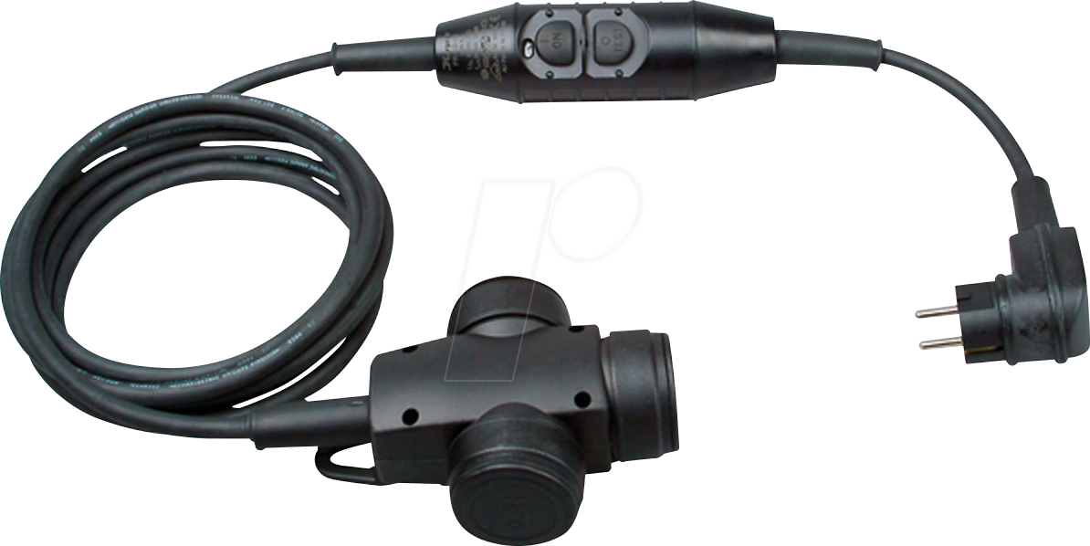 BACH 919.015 - Schutzkontaktverlängerung 3 m, H07RN-F, schwarz