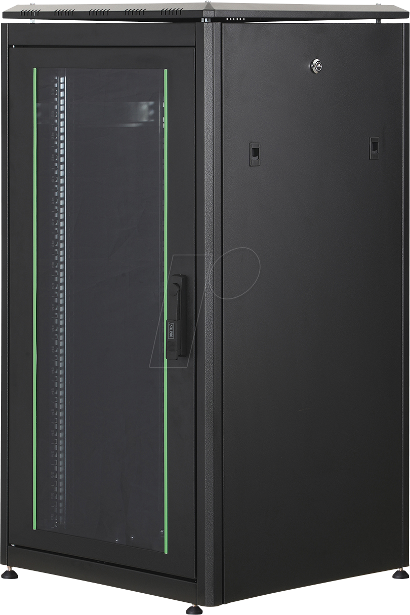 DIGI 1922U66B1 - 19'' Netzwerkschrank, 22HE, 600 mm Tiefe, schwarz