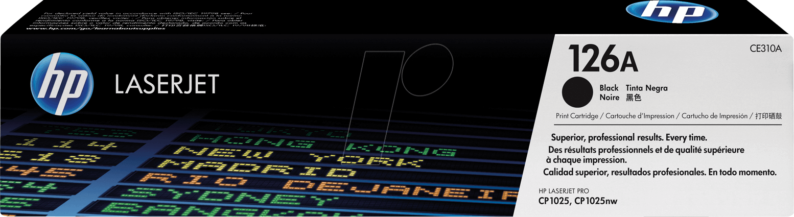 TONER CE310A - HP-Toner, schwarz, 126A, original