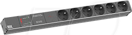 BACH 333.4063 - Steckdosenleiste, Typ E - CEE 7/5, 6-fach