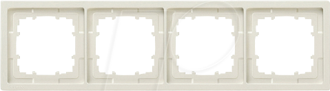 SIE 5TG1324 - DELTA style, titanweiß Rahmen, 4-Fach, 295x 82mm