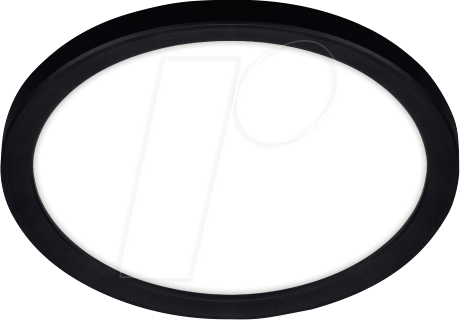 BLULAXA 50956 - Deckenleuchte, 12 W, 1200 lm, 3000 K, schwarzer Ring