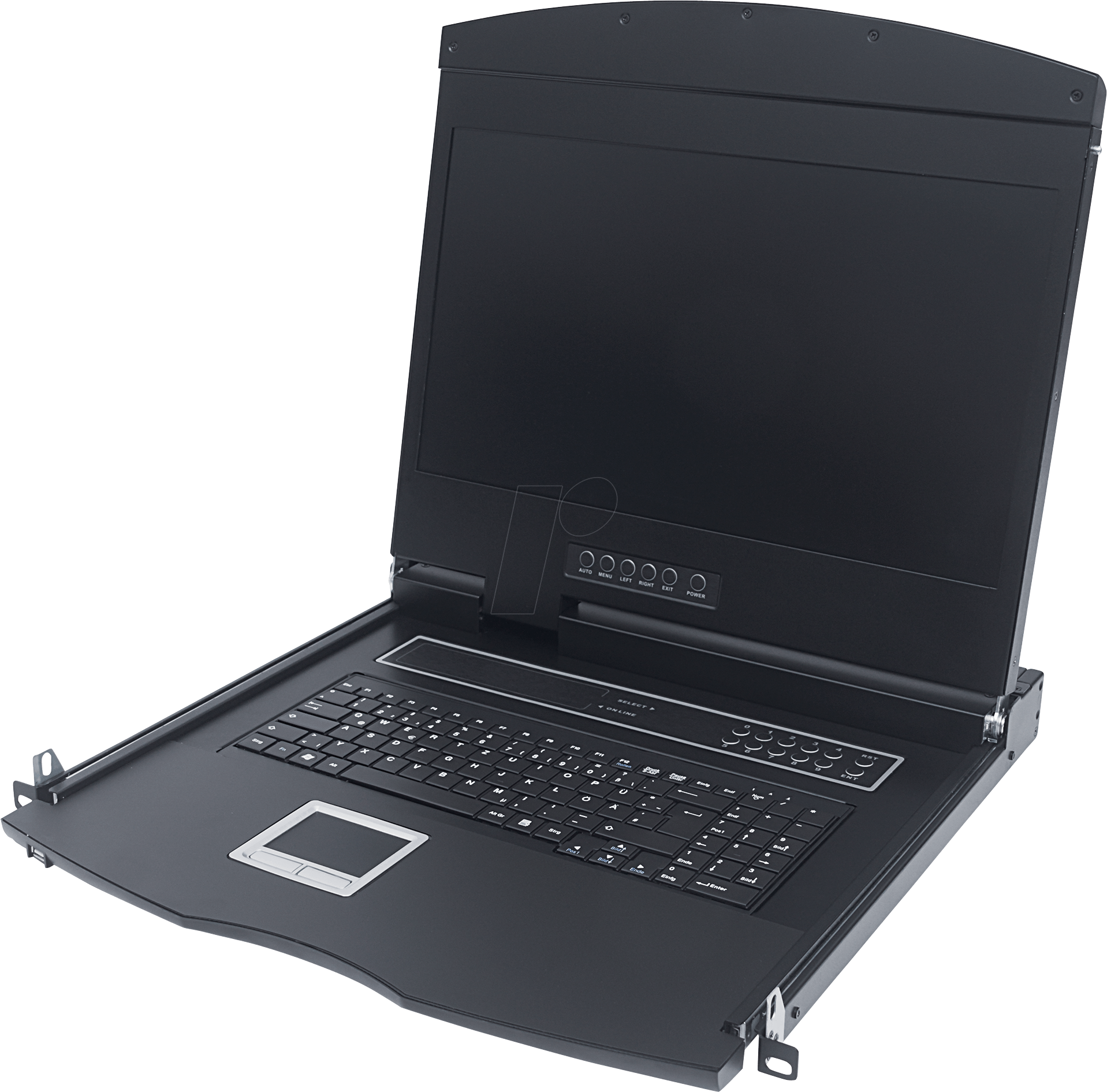 INT 508117 - 19 Zoll KVM Konsole, 19'' TFT mit Tastatur DE