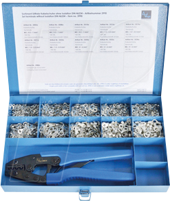 VT SORT 3990 - Sortiment Kabelschuhe unisoliert, 0,5 - 6,0 mm², 1001-teilig