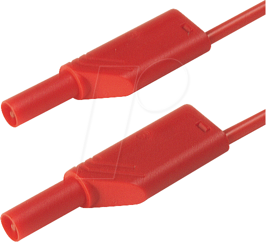 MLS WS 50 RT - Messleitung, 1,0 mm², 0,5 m, rot, gesichert, stapelbar