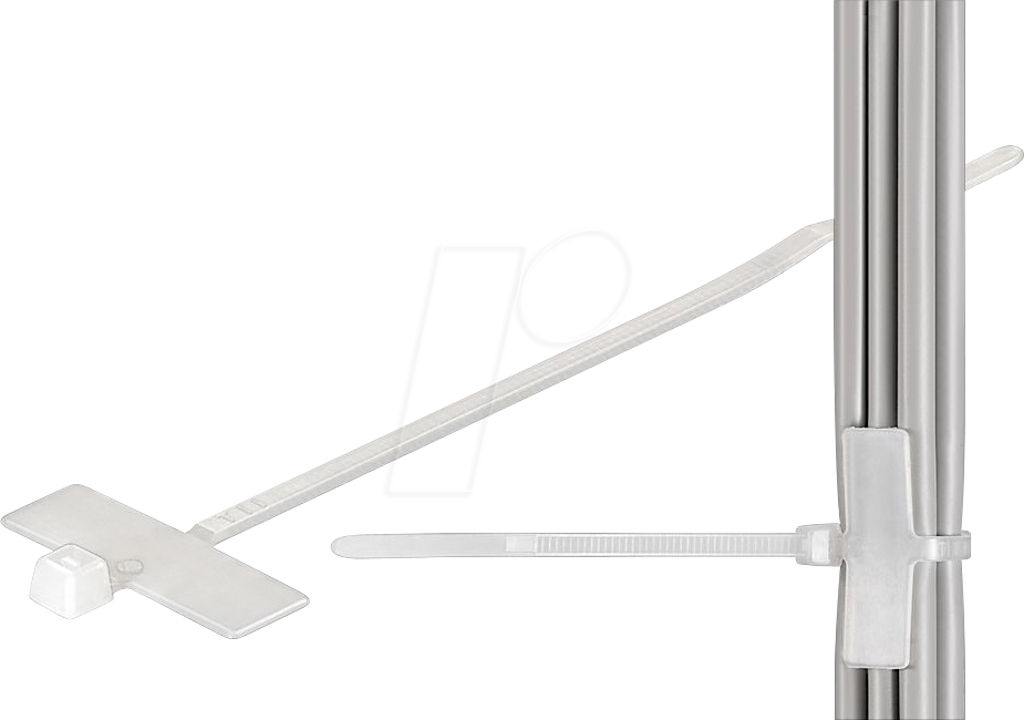 GOOBAY 17095 - Kabelbinder 100x2,5 mm, mit Textfeld, transparent-weiß