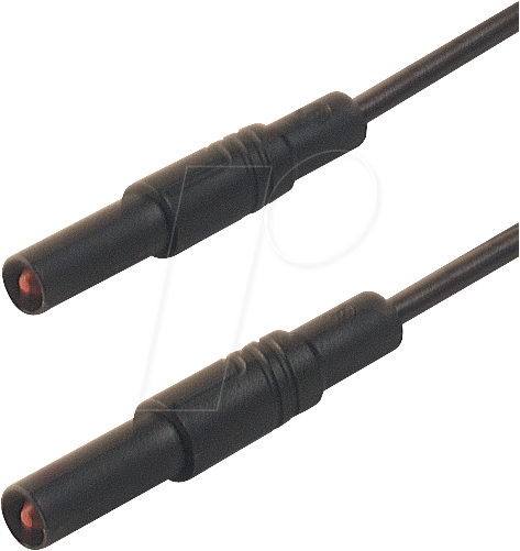 MLS GG 100 1 SW - Messleitung, 1,0 mm², 1,0 m, schwarz, gesichert