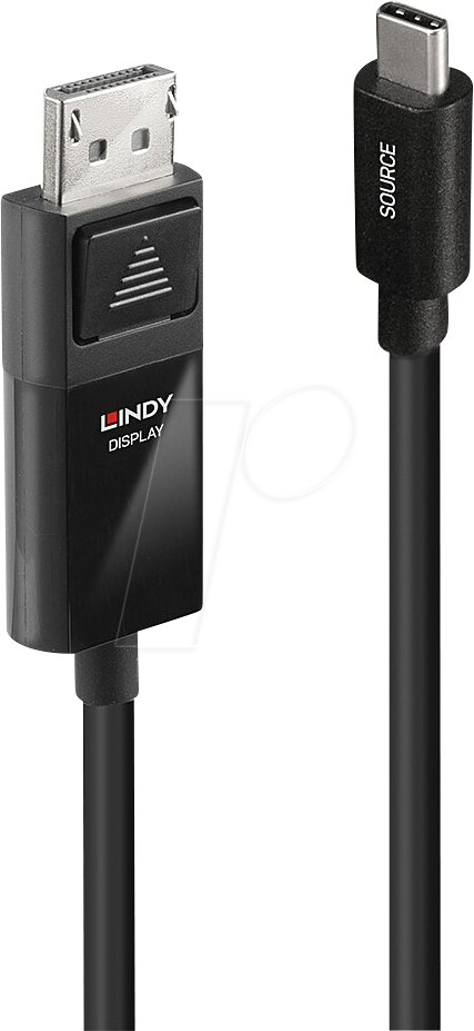 LINDY 43342 - Adapterkabel, USB-C > DP, 8K 60Hz, HDR, 2,0 m