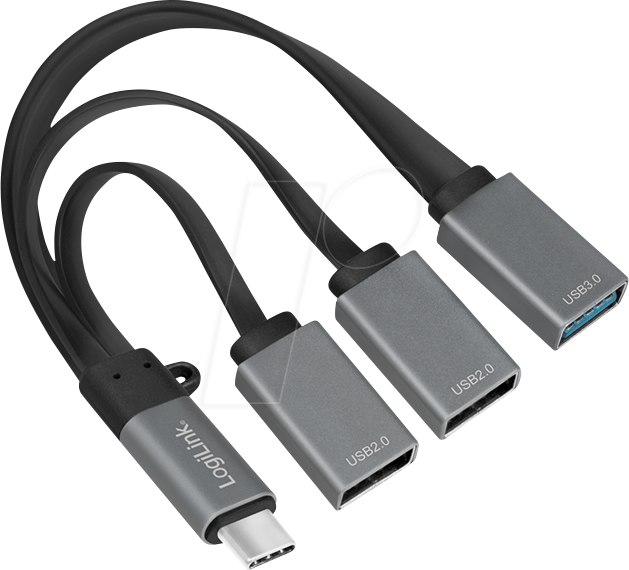 Thumbnail - LOGILINK UA0315 - USB-C™ Hub, 2x USB 2.0 A-Buchse + 1x USB 3.0 A-Buchse